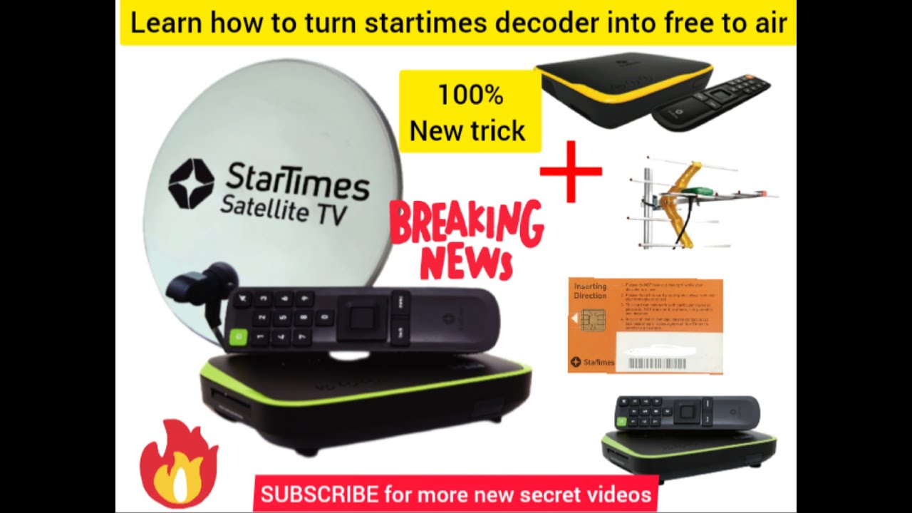 Don't go away without knowing how to change startimes decoder into a free to air decoder #legite