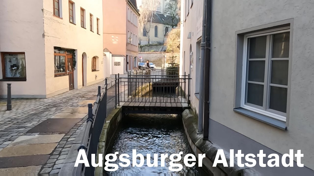 Die Augsburger Altstadt mit ihren Kan&auml;len in 90 Sekunden