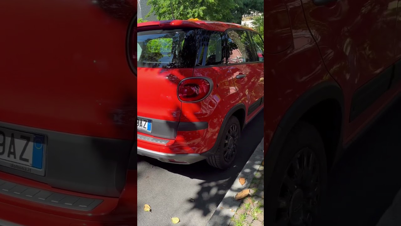Spotted crazy rare orange Fiat 500L V10: supercars killer🍊 #fiat #500 #500l #v10 #supercars #shorts