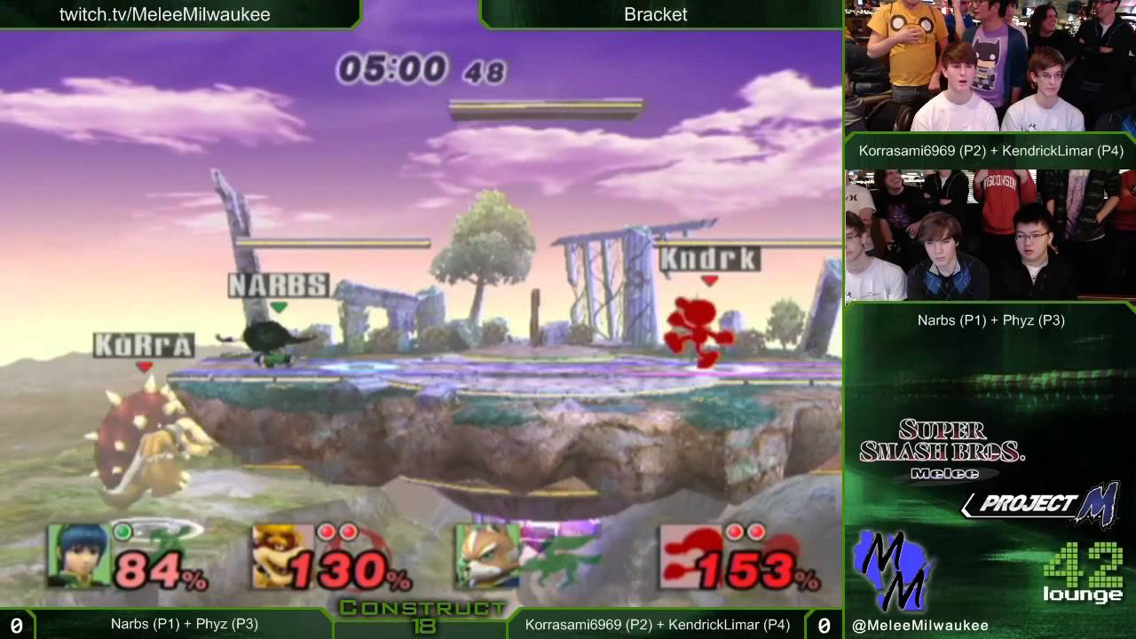 Construct 18 - Narbs + Phyz vs Korrasami + Kendrick Limar - Project M Doubles Winner's Finals