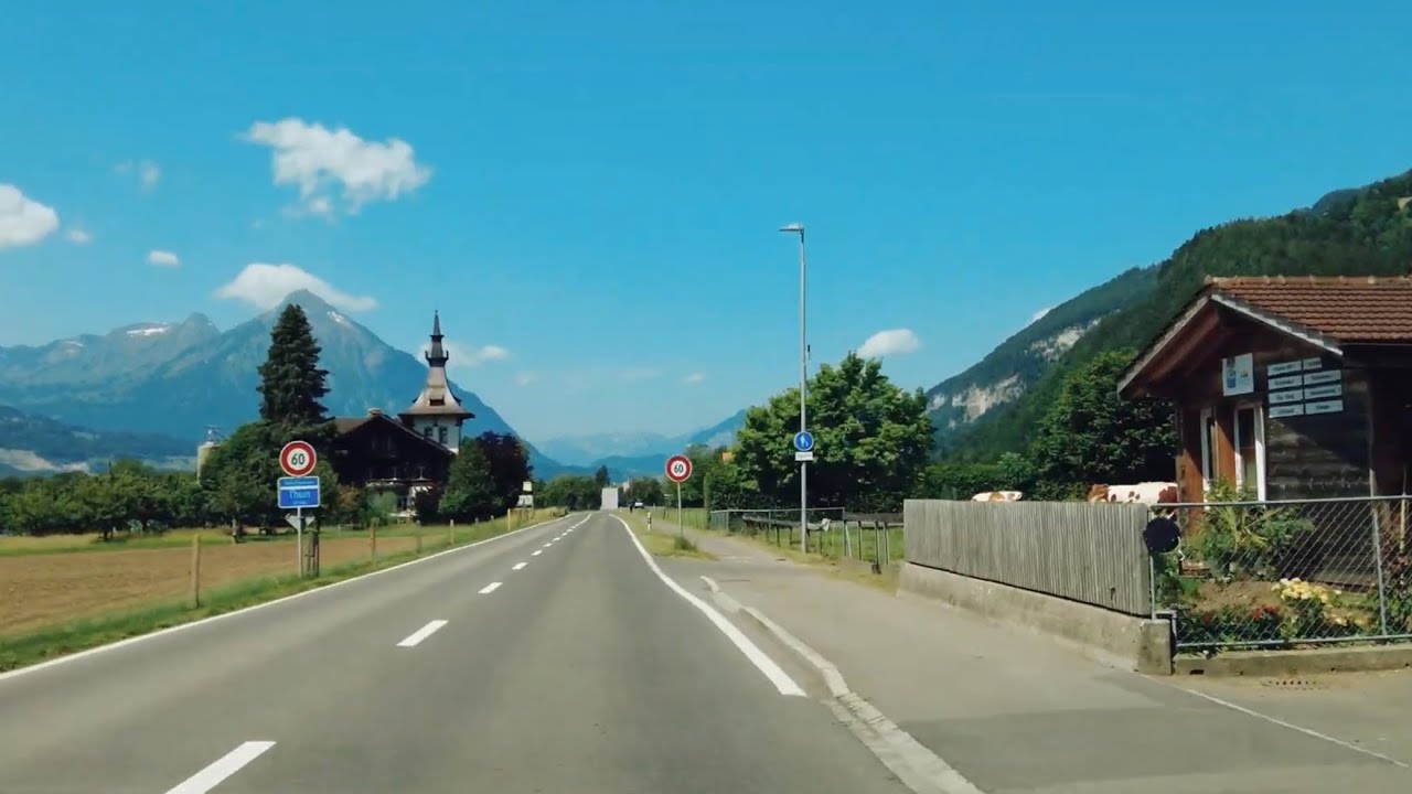 #Scenic drive from #Interlaken to #Saint Beatus Caves, #Switzerland