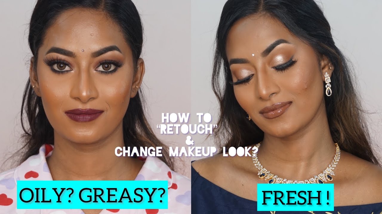 HOW TO RETOUCH / TOUCH UP MAKEUP ? Change of Makeup look ✨