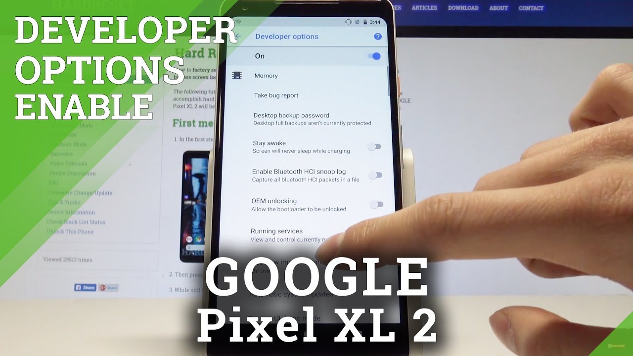 How to Enable Developer Options in GOOGLE Pixel XL 2 - Allow OEM Unlock