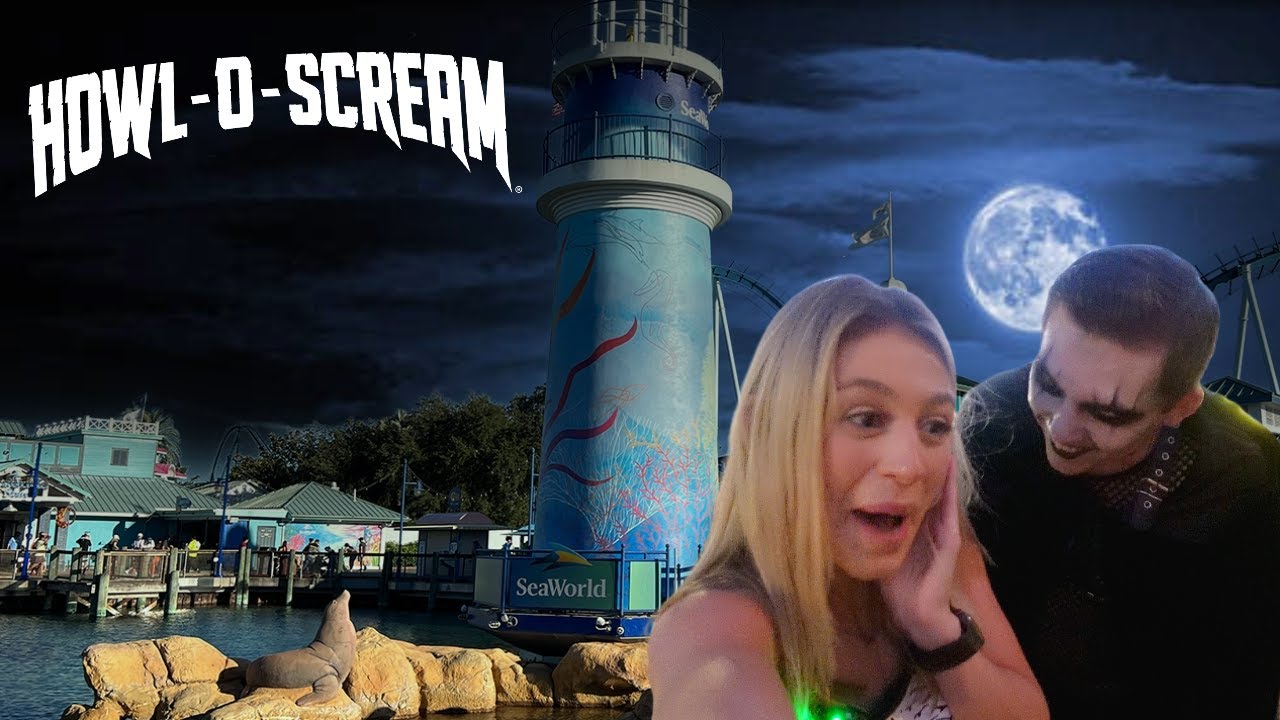 FIRST Visit to SeaWorld Orlando for Howl O Scream & Rides!