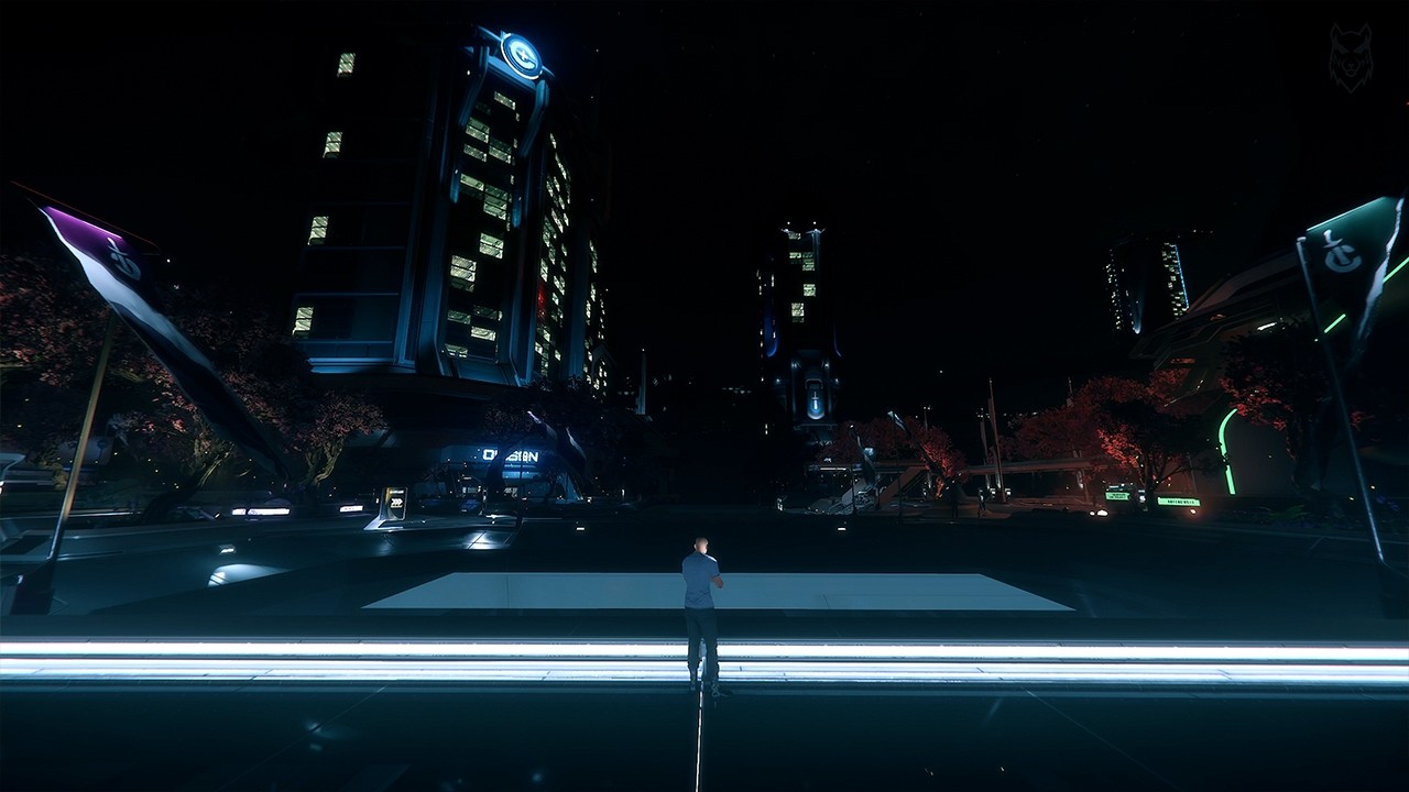 Star Citizen Ambience | Orison at Night | Relaxing Wind & Floating City Hum