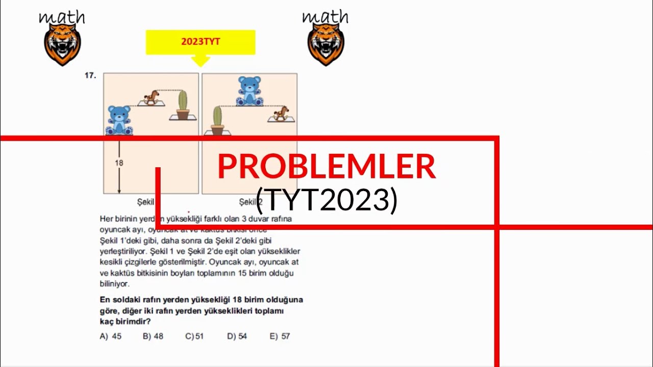 PROBLEMLER-(Ayı-At-Kaktüs Sorusu)(TYT2023)