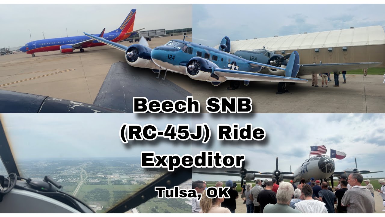 {4K} Flying a Full Experience of 82-year-old Beechcraft RC-45J Expeditor Ride (Cockpit View) 