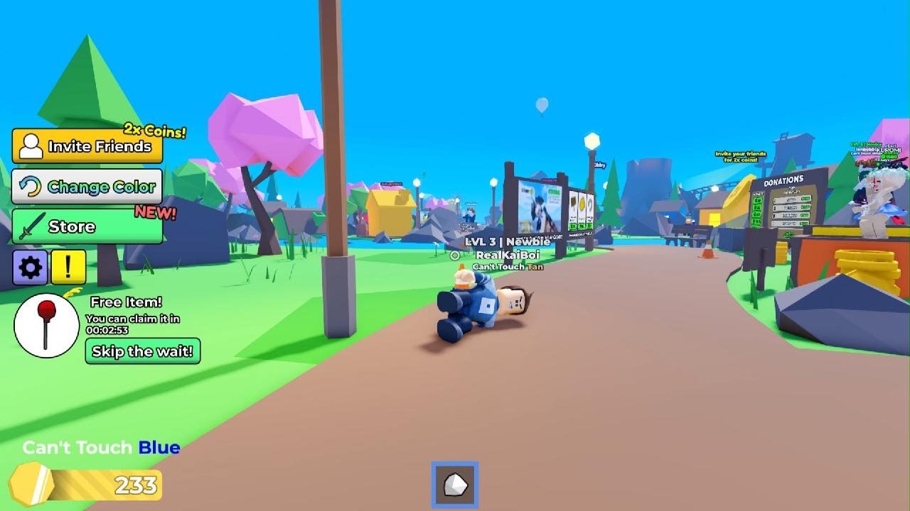 Roblox cant touch the colour