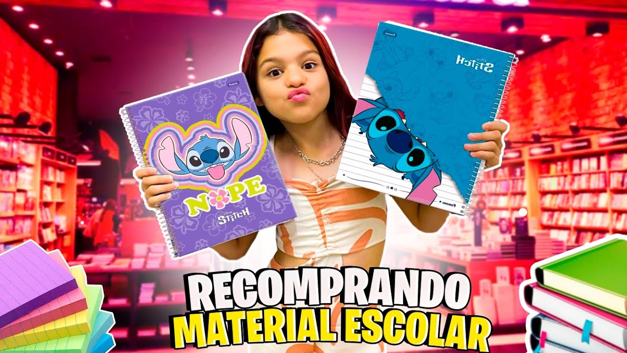 🎒🖍️ Novas Compras de Material Escolar 2025! | Manu e Família 🖍️🎒
