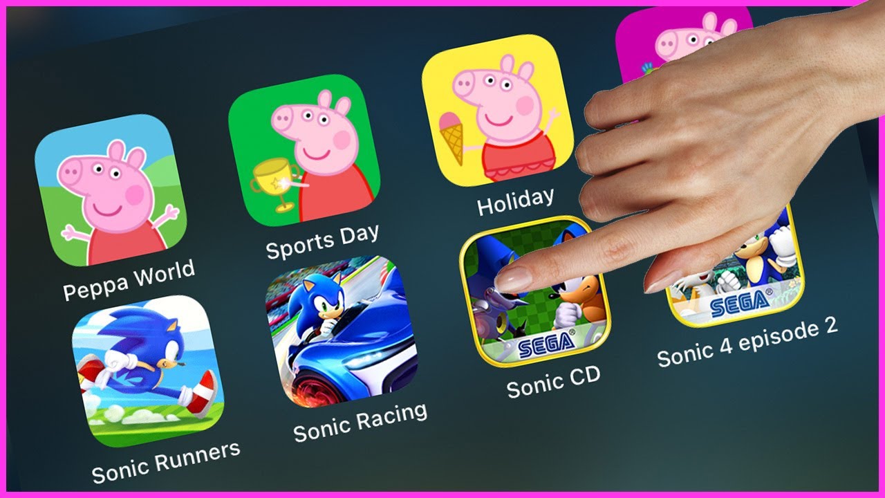 Sonic the Hedgehog CD,Sonic Racing,Sonic Runners,PEPPA PIG Polly Parrot,Holiday,World of PEPPA PIG