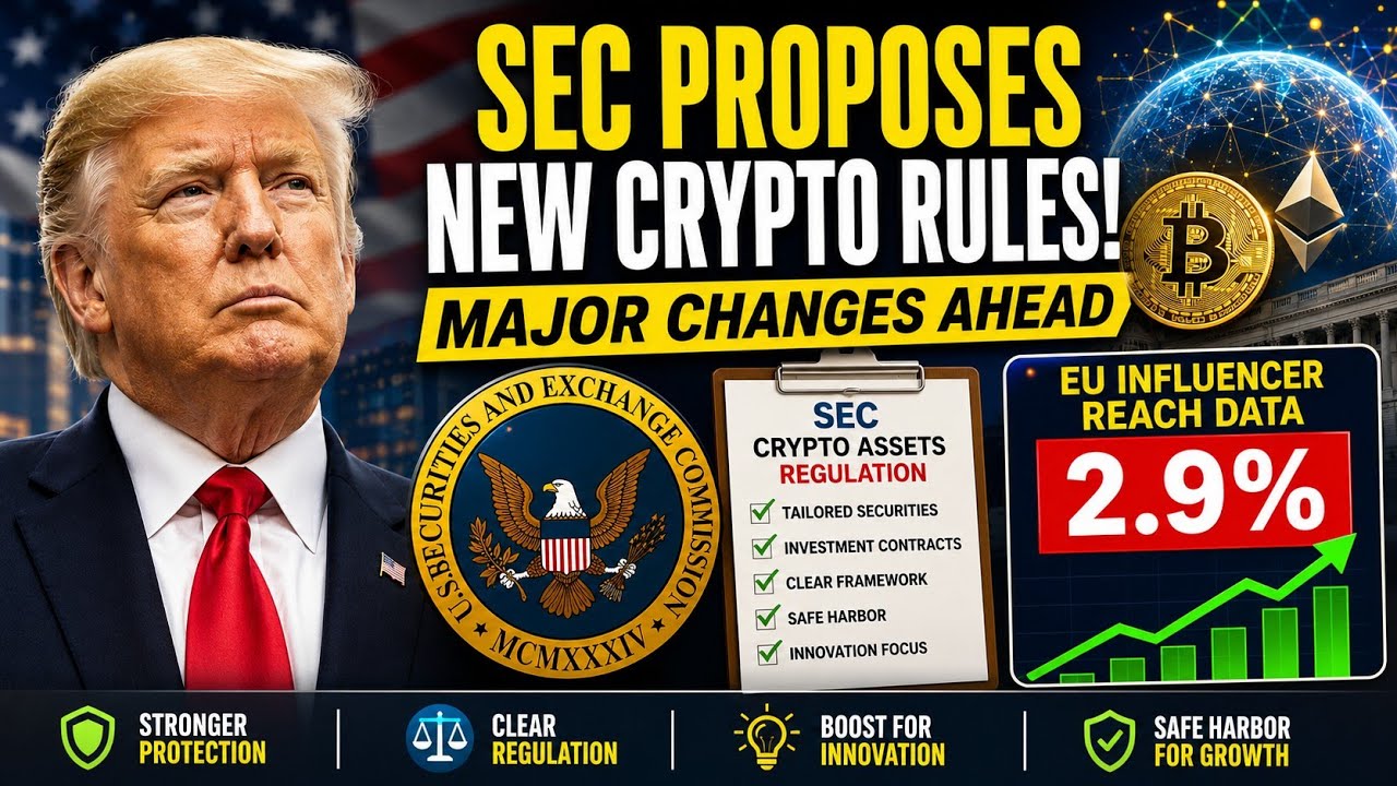SEC&rsquo;s NEW Crypto Rules Are Here! 🚨 EU Influencer Reach Only 2.9%? | Trump & Crypto Regulation 2026