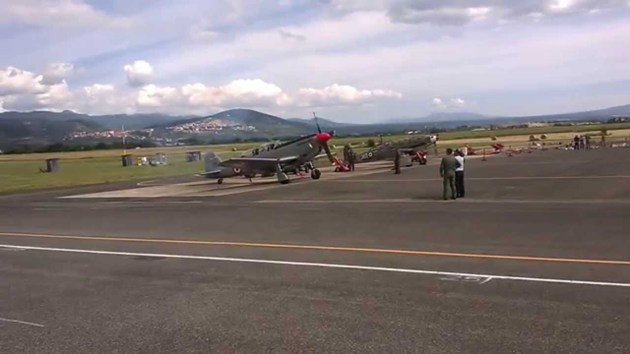 Guidonia 18/5/2014 avviamento e decollo del Fiat G 59.