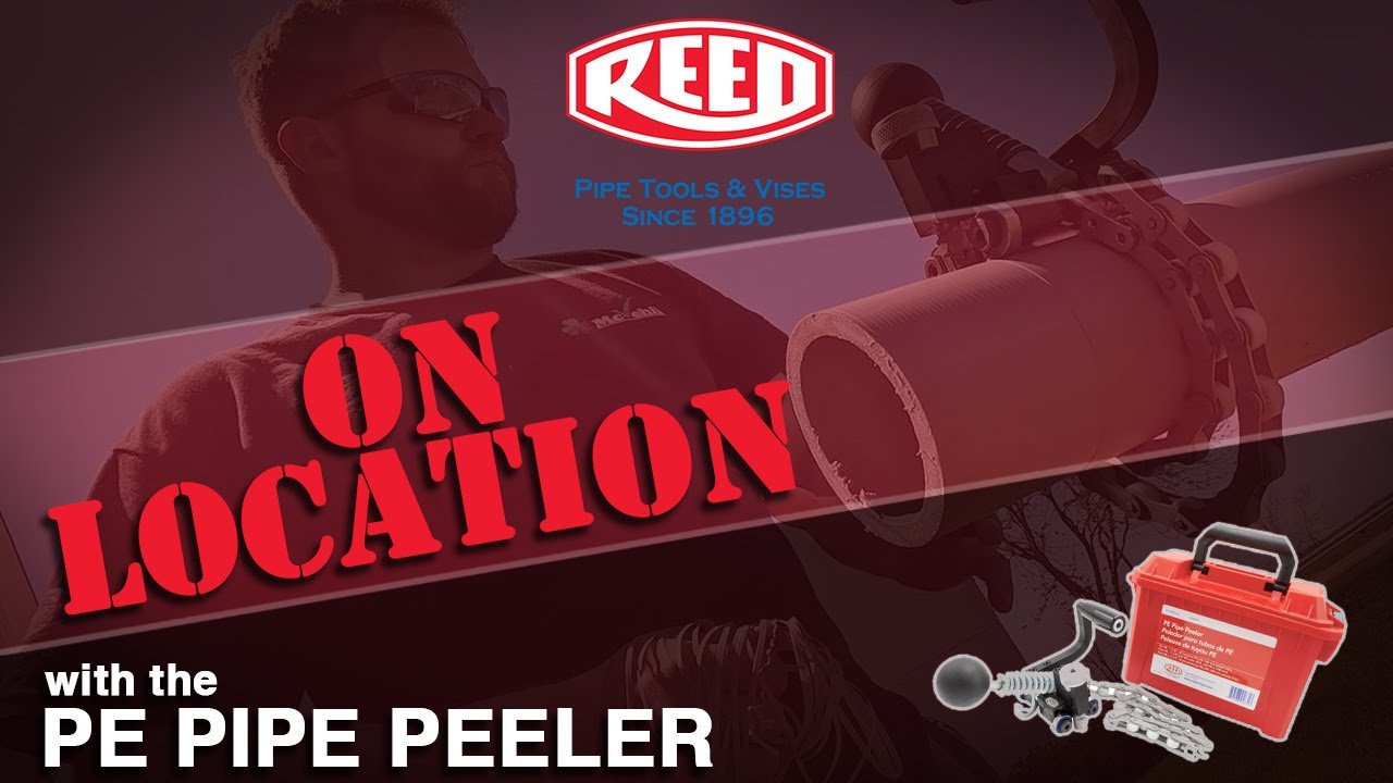 PE Pipe Peeler in Action on PP-RCT Pipe - Reed Manufacturing