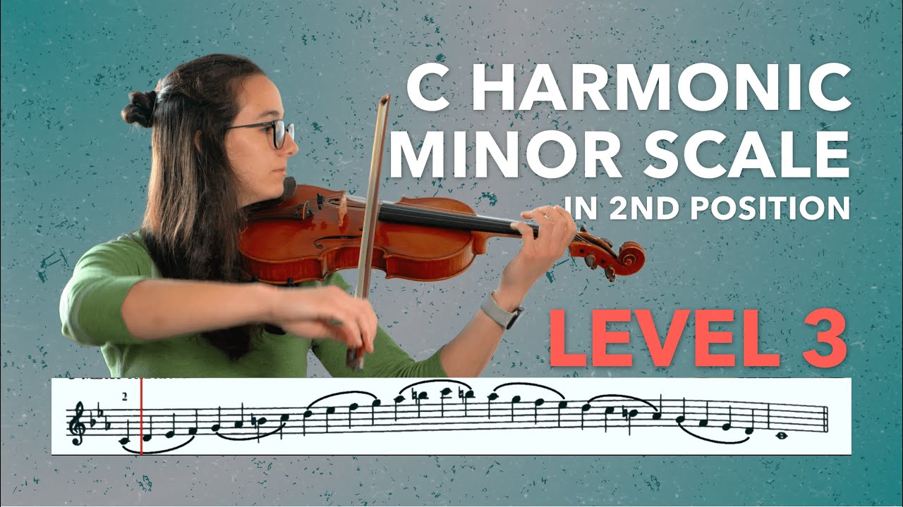 C Harmonic Minor Scale - 2 Octaves | Violin | Level 3
