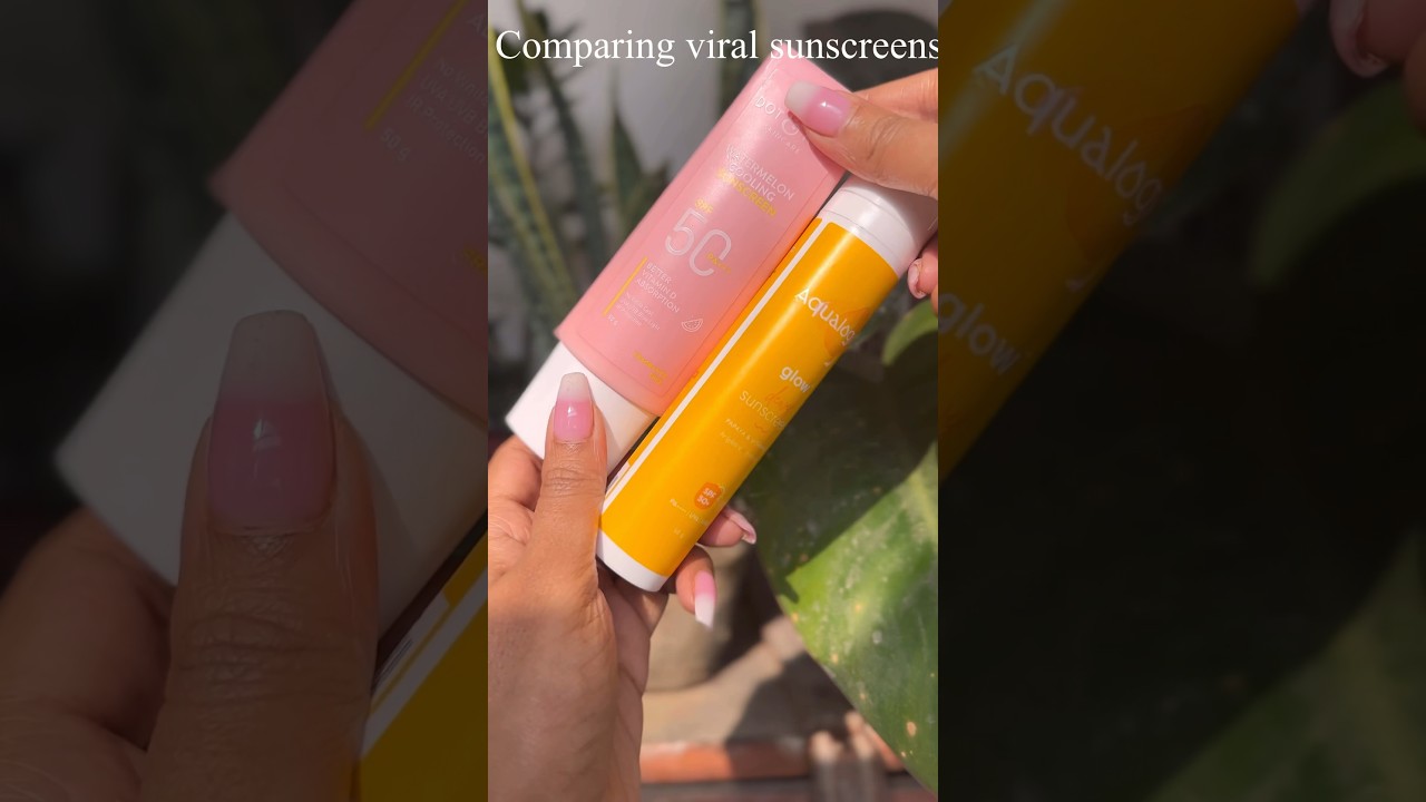 Dot&key watermelon sunscreen Vs Aqualogica vitamin C Glowy Dewy sunscreen