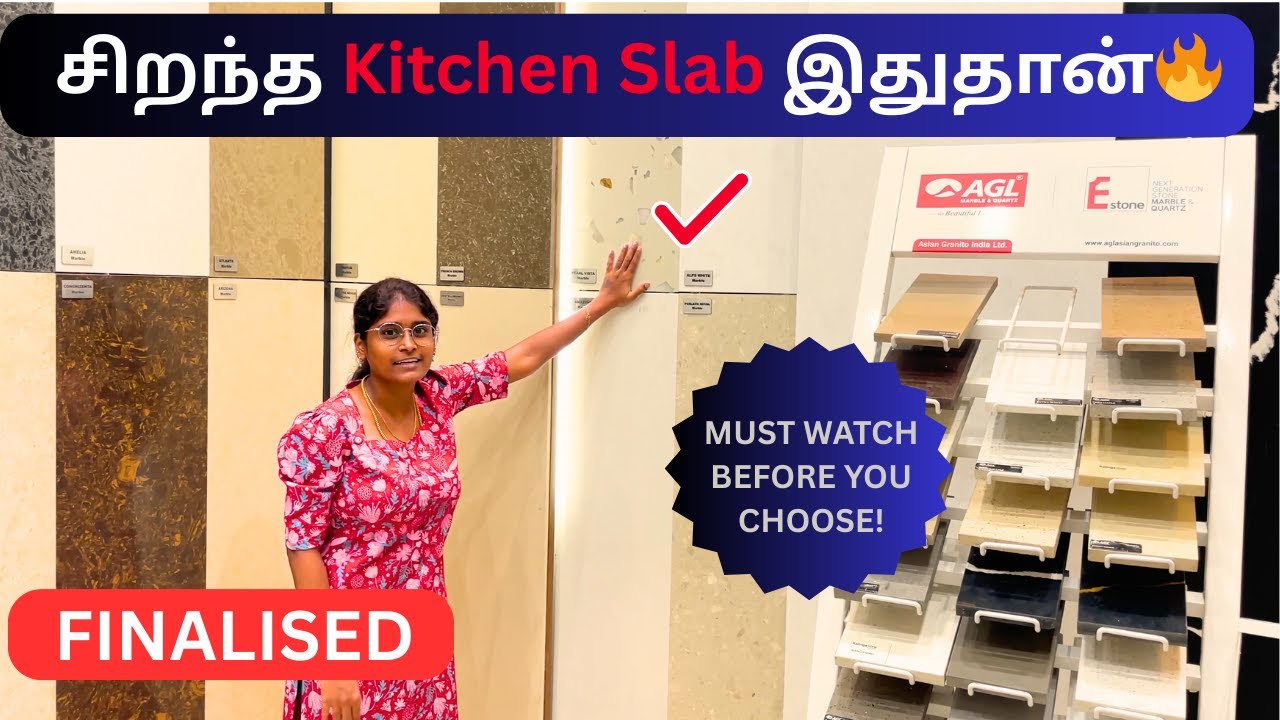 Kitchen Slab Finalized at SS Marbles! Quartz Price, Full Details 🔥 | கிச்சன் டாப் எது நல்லது?