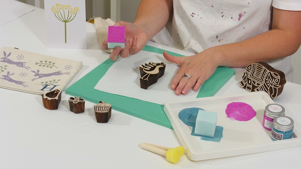 How To Use Indian Printing Blocks (Revisited) - Video Demonstration - The Arty Crafty Place
