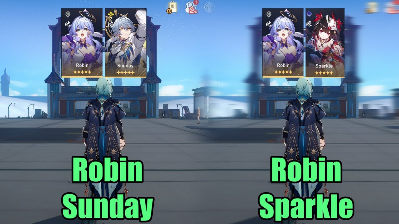 How Much Does Robin & Sunday Vs Robin & Sparkle Buff Anaxa ? || HSR