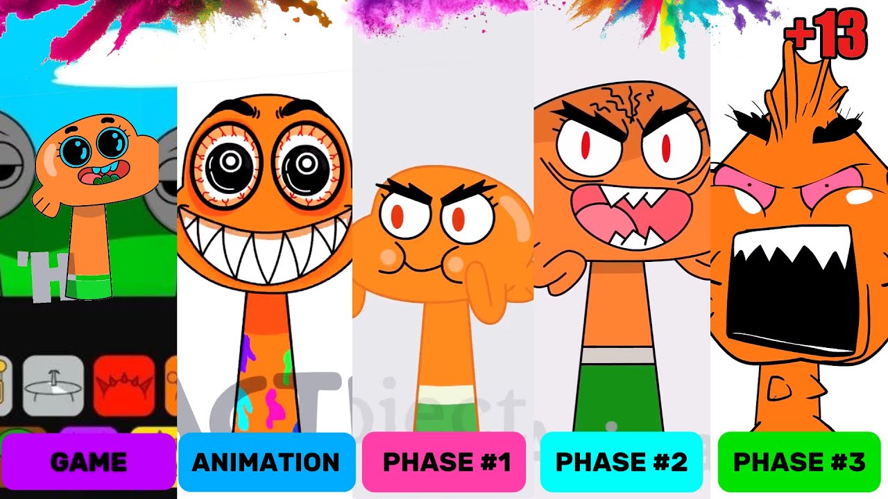 Sprunki OC: Darwin Watterson, Game, Animation, Phase 1, Phase 2, Phase 3 | Crash Sprunki