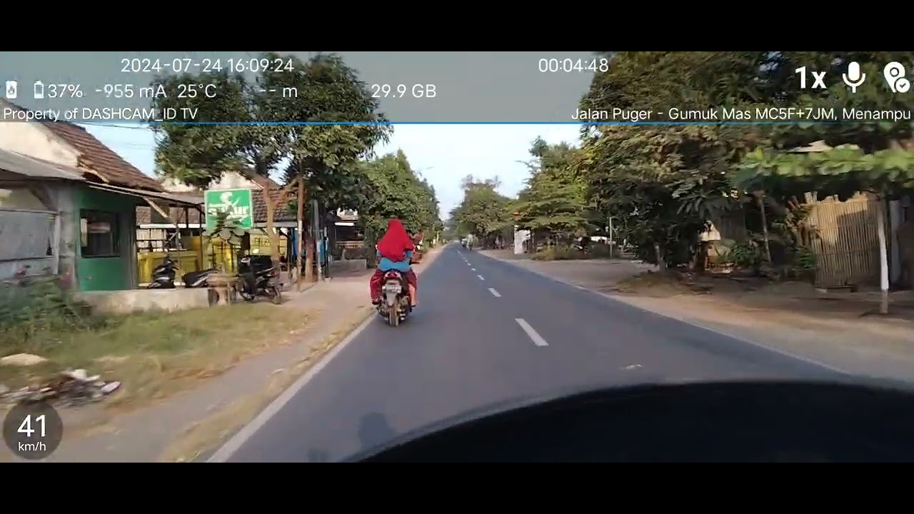 🔴 Where to Jalan Puger - Gumuk Mas JCWV+PC5, Mojomulyo 6 km, 43 km/h #2024#0724#160434