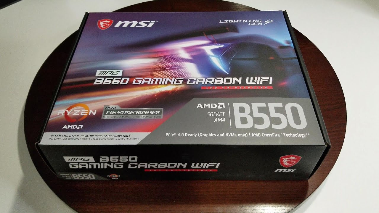 MSI MPG B550 Gaming Carbon WiFi 6 MB Unboxing and Review