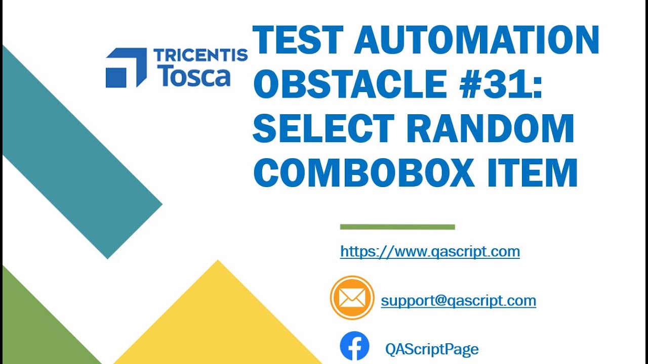 Tosca Tutorial | Lesson 137 - Select Random Combo Box Item | Random Text | Buffer | Obstacle 31 |