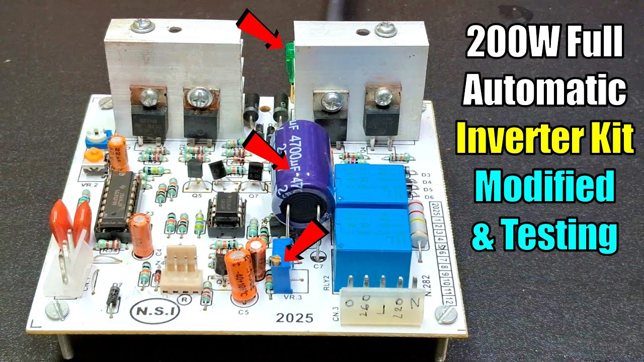 200W Full Automatic Inverter Kit Modified & Testing With 300VA Copper Transformer - Gyan Unboxer TV
