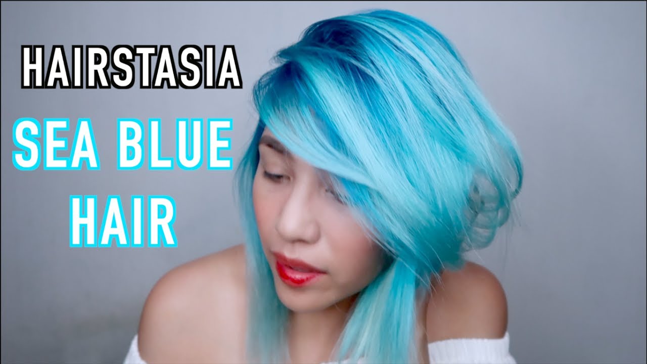BLONDE to SEA BLUE hair | HAIRSTASIA | Jessica Godinez