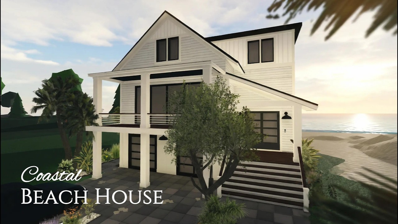 Bloxburg | ˖°𓇼🌊 Coastal Beach House Part 1 ⋆🐚🫧