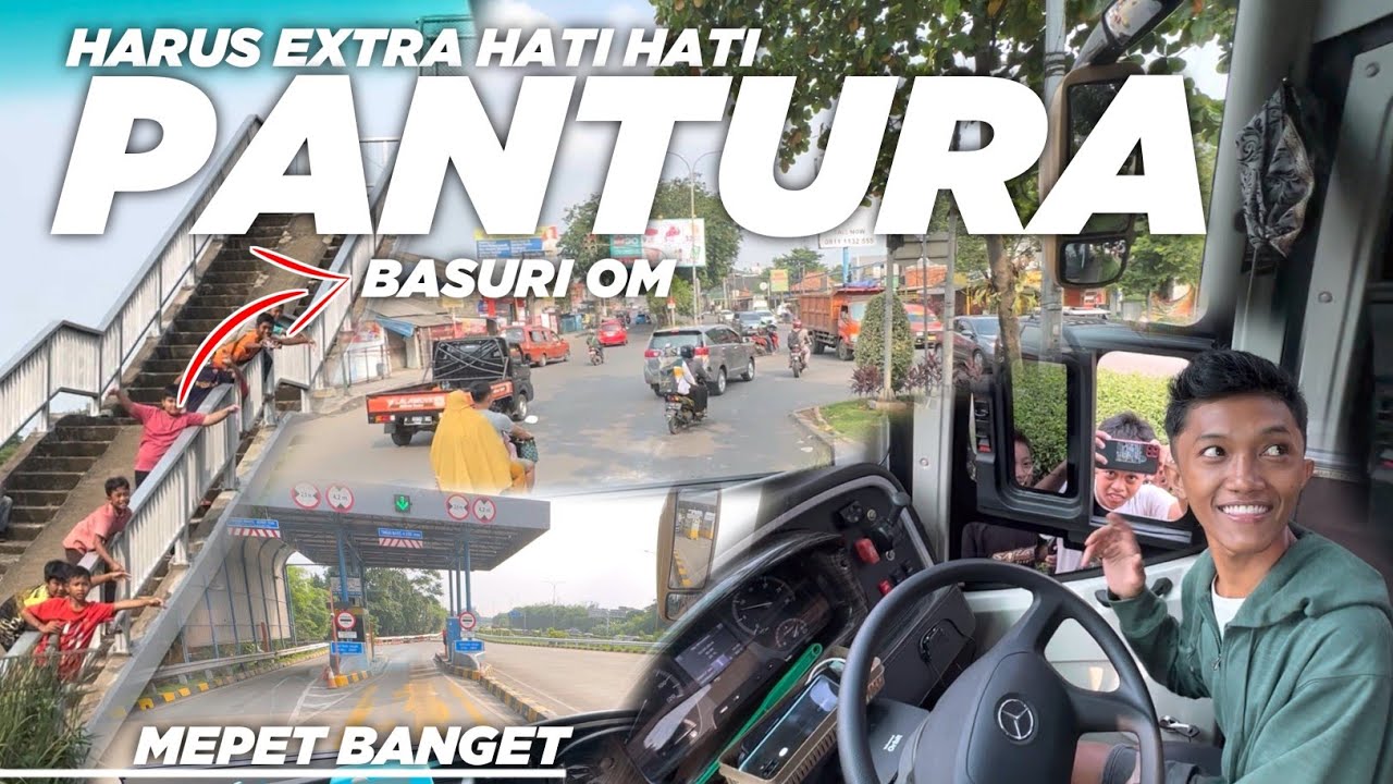 RENDI KESULITAN KENDALIKAN BUS DIJALAN PANTURA !!