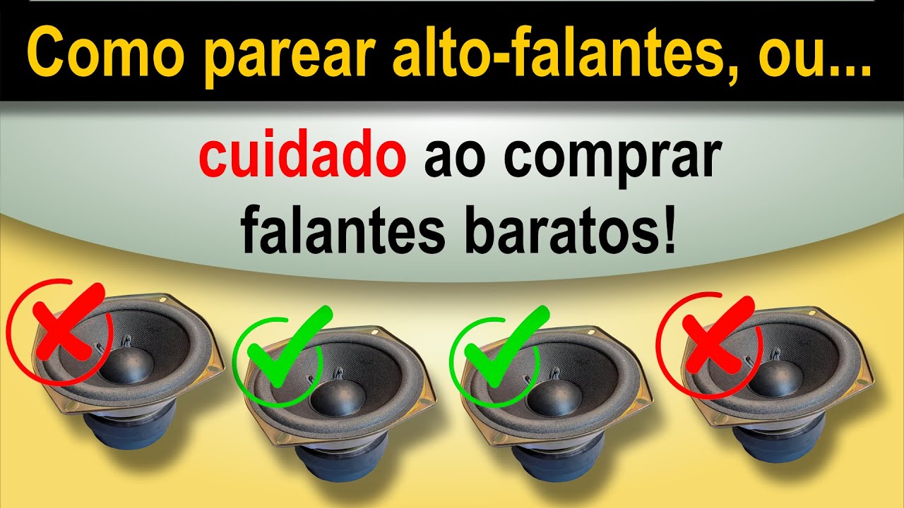 Como parear alto-falantes, ou... Cuidado ao comprar alto-falantes baratos!!!