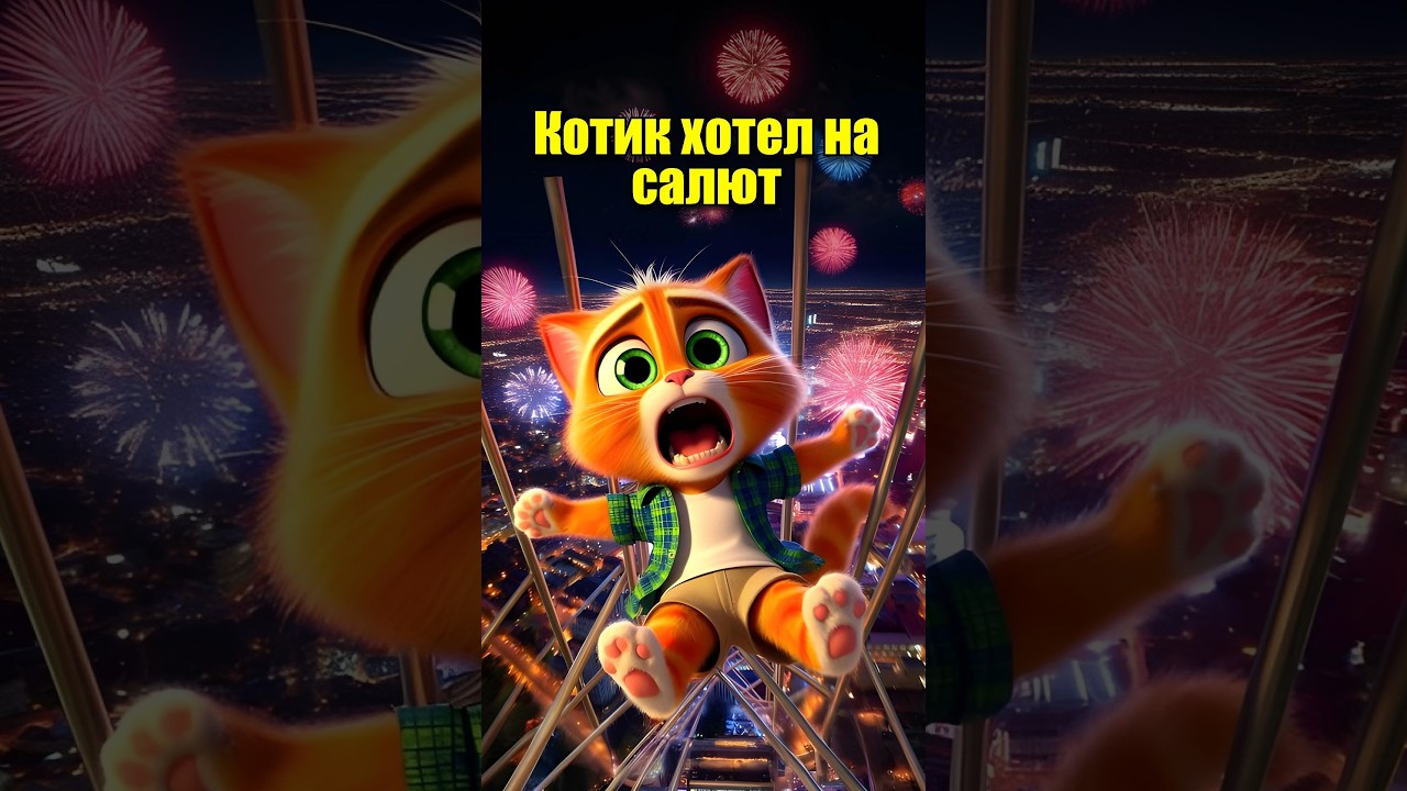 Котик хотел на салют #dalle3 #chatgpt #aiart #aicat #кот #юмор #мультик #ии #cartoon #ai