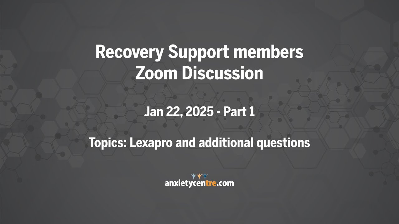 Recovery Support member ZOOM Live Discussion from January 22, 2025 - Part 1