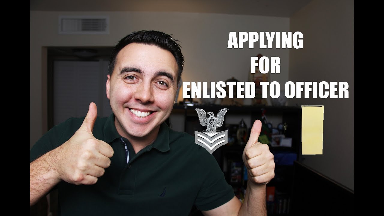 I'M APPLYING TO GO FROM ENLISTED TO OFFICER?!