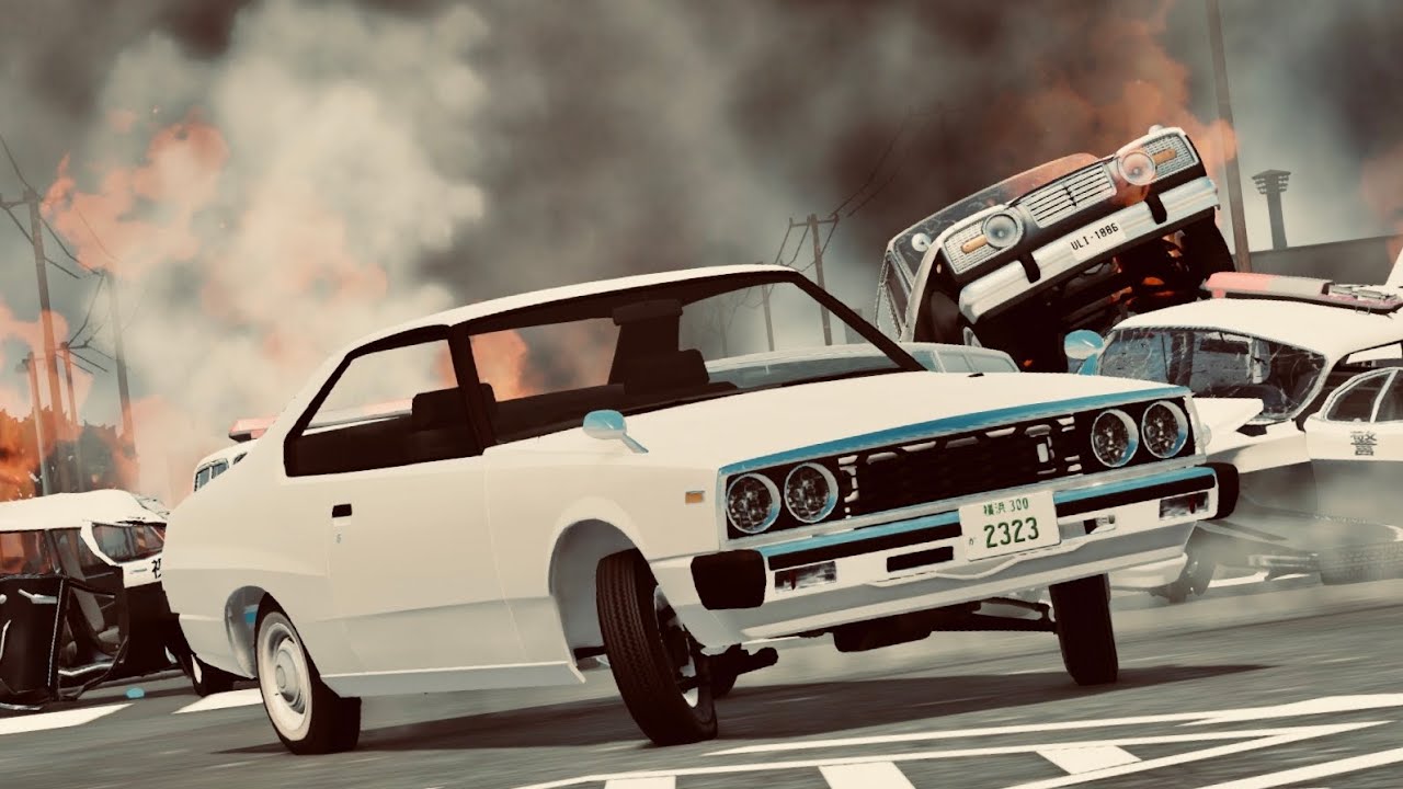 【警察】いろんな旧車で激ヤバカーチェイス！【追跡】#beamng #スカイライン