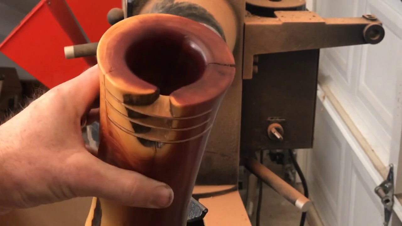 Wood turning Manzanita vase