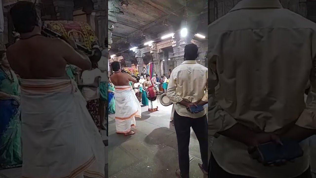 Sri Muthukumara swamy procession inside Sri Vaideeswaram temple, Thaipoosam festival 