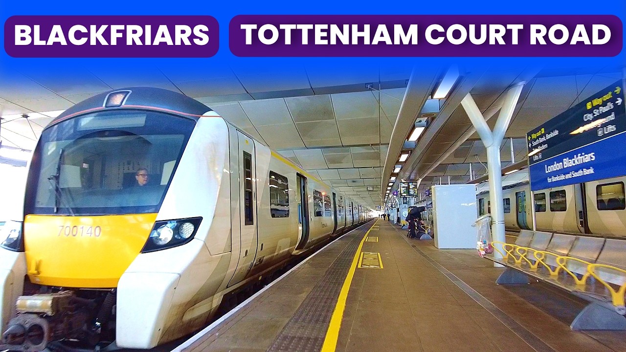 Blackfriars to Tottenham Court Road via Farringdon 🚆🚇 | Thameslink & Elizabeth Line