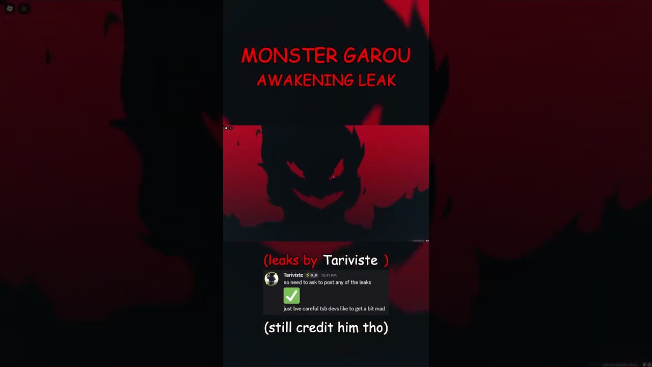 Monster Garou Ult Animation Leak