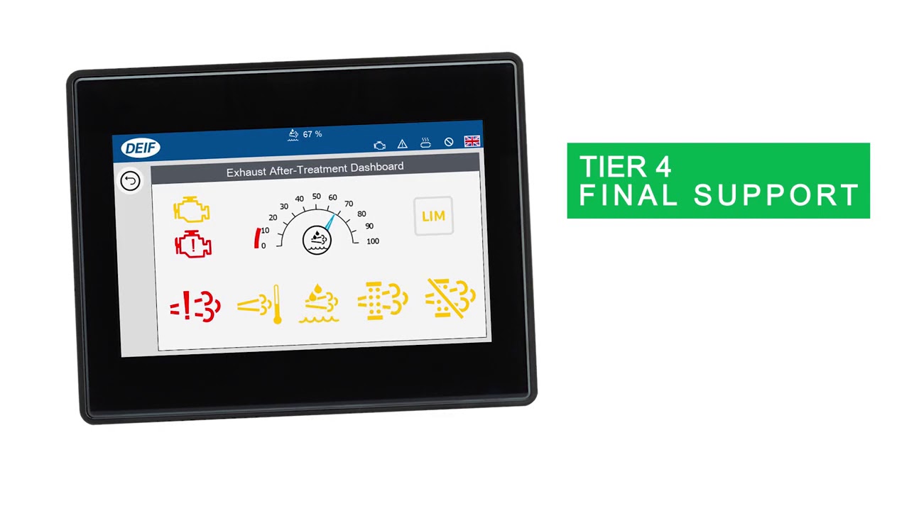 DEIF TDU 107   a preprogrammed touch display for AGC 4 controllers