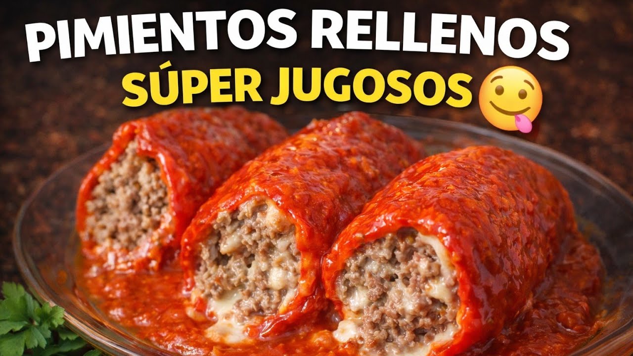 Pimientos rellenos de carne y bechamel súper cremosa | Receta casera fácil, RECETA DE MI ABUELA