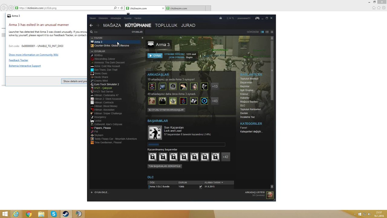 ArmaTurk Arma3 unusual manner hatası çözümü