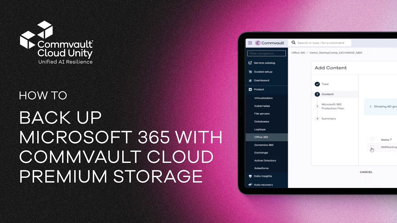 How to Back Up and Restore Microsoft 365 with Commvault Cloud Premium Storage | Step-by-Step Guide