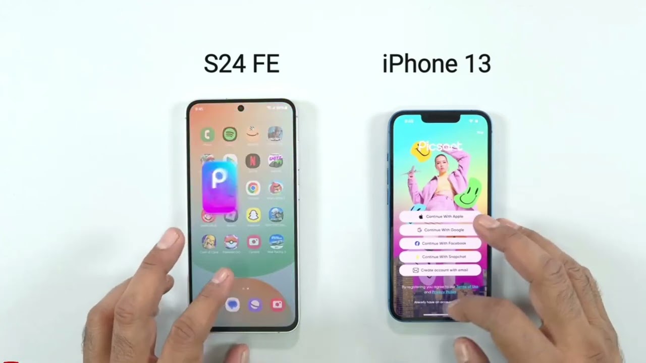 iPhone 13 vs Samsung galaxy S24 FE speed test competition 2024