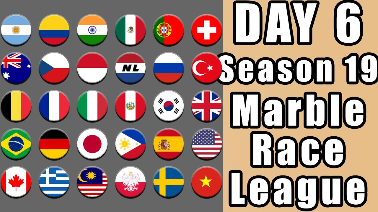 Marble Race League Season 19 Day 6 Marble Point Race in Algodoo / Marble Race King