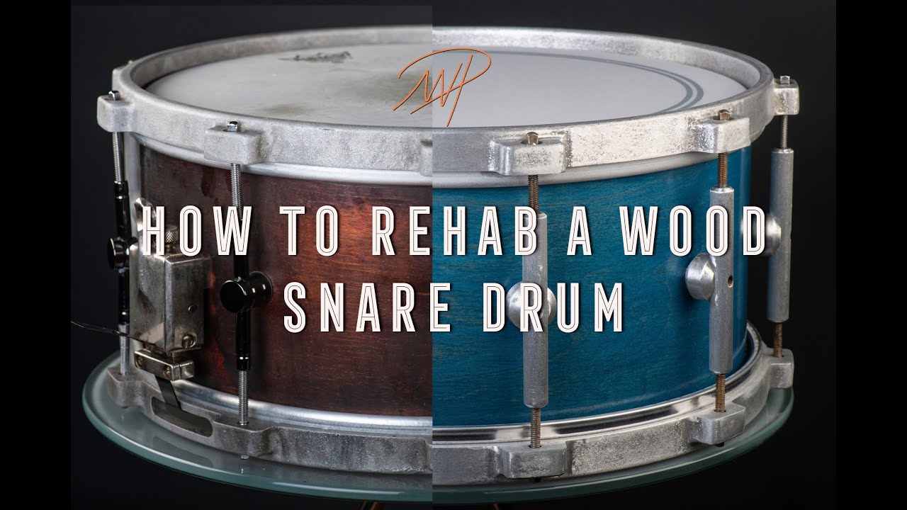 How to Stain and Finish a Wood Snare Drum Shell and Rehab its Hardware - 17 Easy to Understand Steps