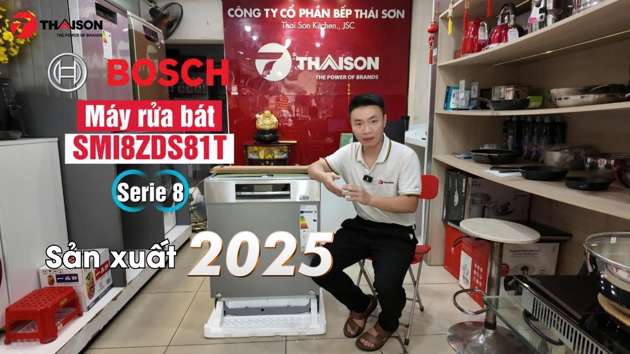 Review máy rửa bát Bosch SMI8ZDS81T Serie 8 Đời mới Năm 2025 thiết kế mới, chương trình mới