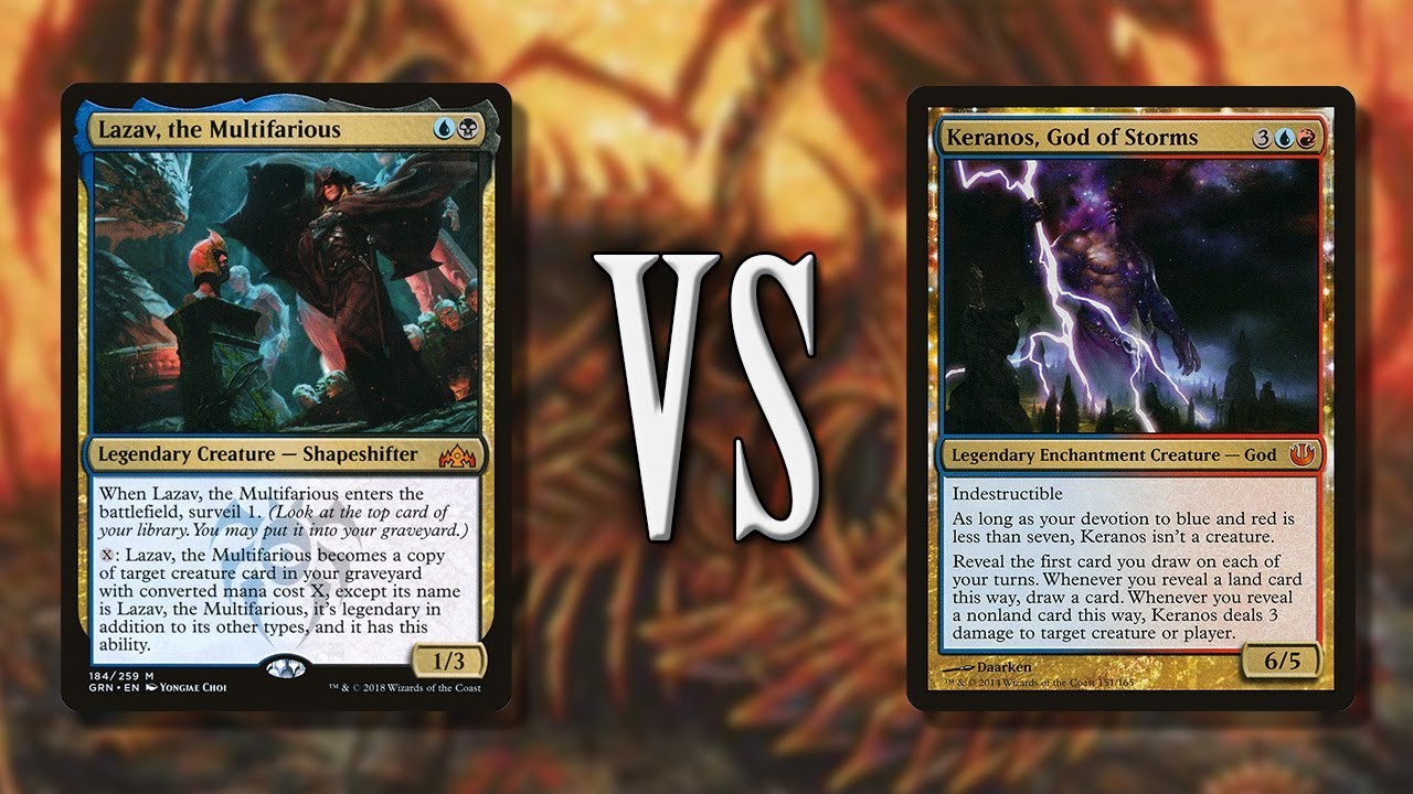 Lazav the Multifarious vs Keranos God of Storms | 1v1 Commander EDH gameplay | eedi H tribalkai