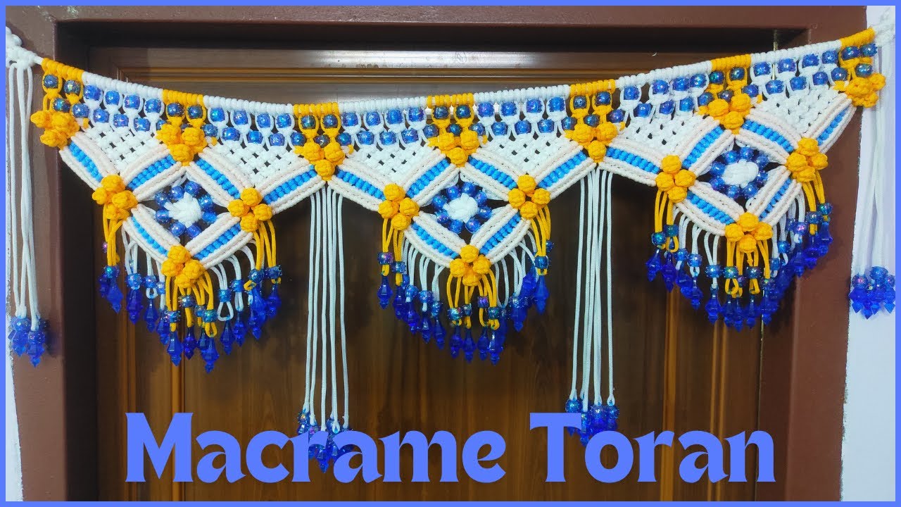 Macrame White Toran | मेक्रम तोरन | DIY | How to make Macrame Toran | easy tutorial