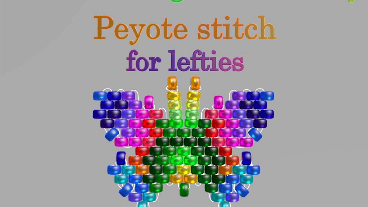 Bead Butterfly Weaving Marathon. Butterfly #19  -Northern Lights. Beading Cartoon. For Lefties